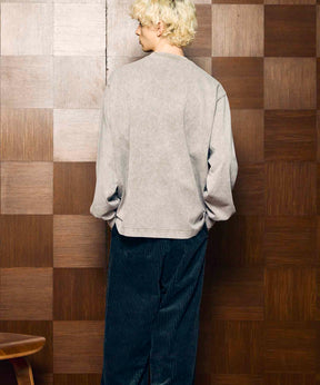 Artist Graphical Embroidery Prime-Over Crew Neck Long Sleeve T-Shirt