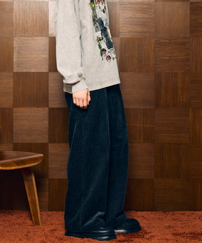 Wide-Wale Corduroy One-Tuck Pants