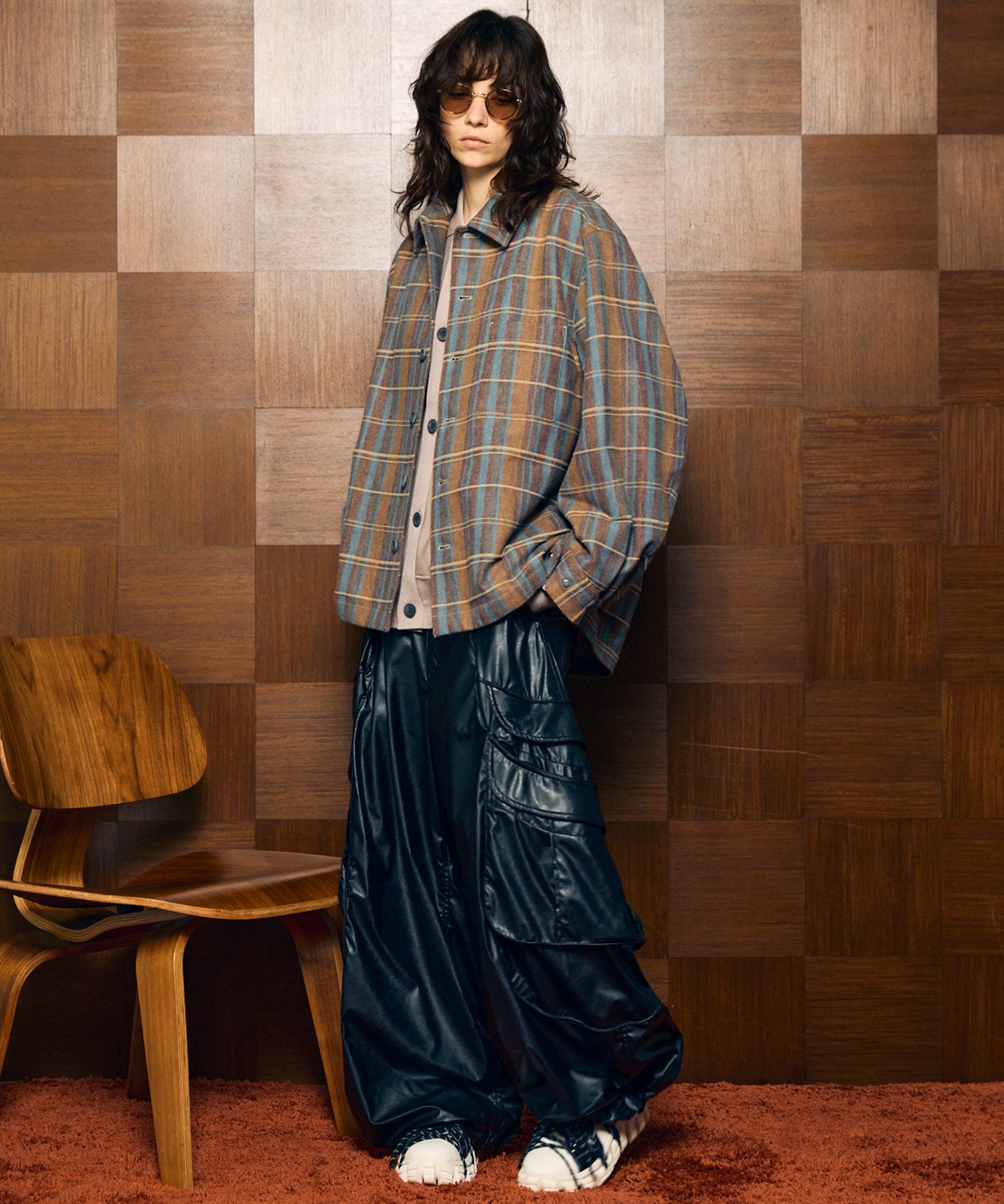 【Italian Dead Stock Fabric】Prime-Over Regular Collar Heavy-Weight Flannel Shirt