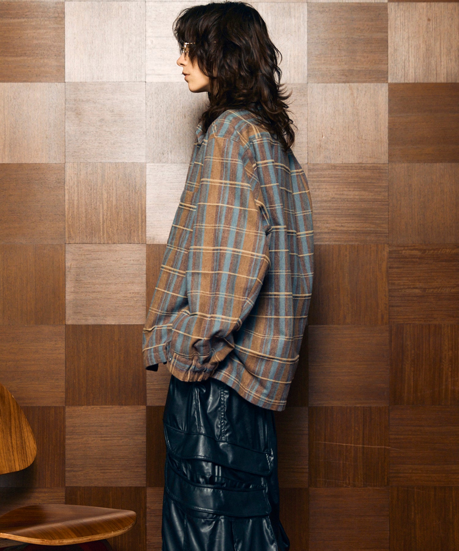 【Italian Dead Stock Fabric】Prime-Over Regular Collar Heavy-Weight Flannel Shirt