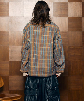 【Italian Dead Stock Fabric】Prime-Over Regular Collar Heavy-Weight Flannel Shirt