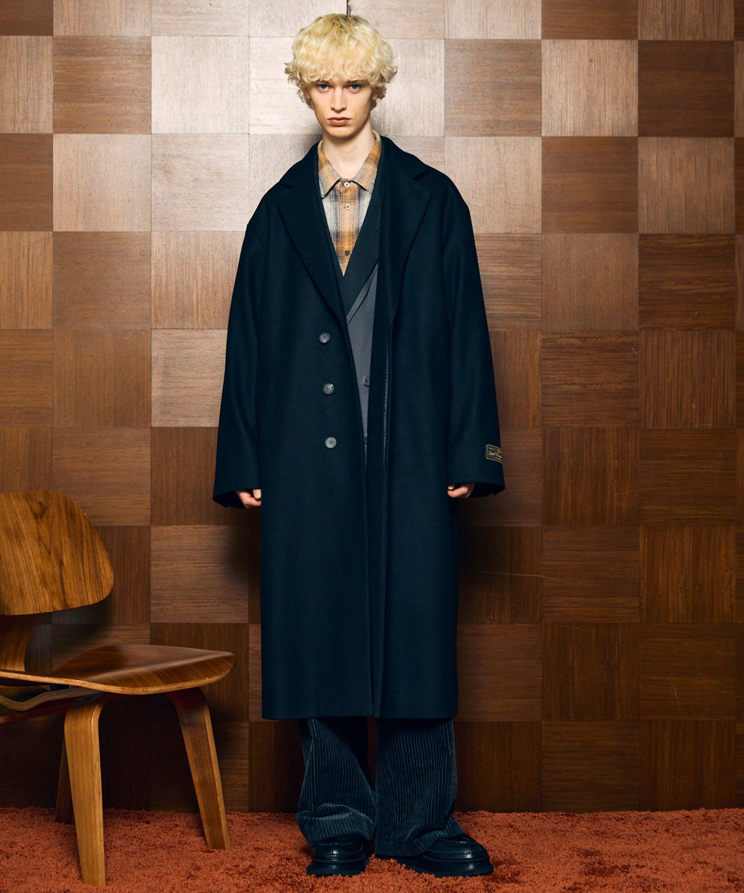 Super170s Prime-Over Melton Chesterfield Coat