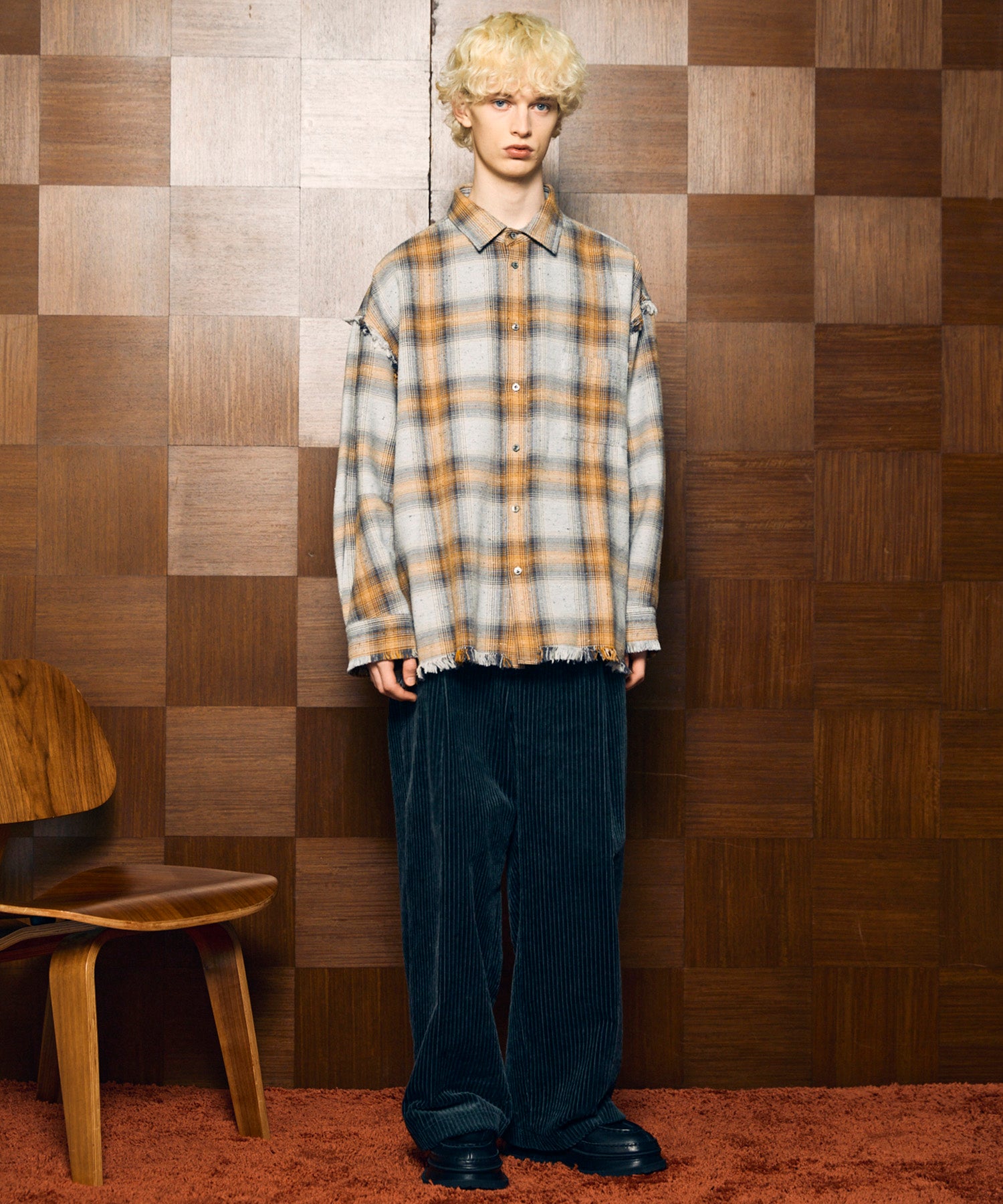 Wide-Wale Corduroy One-Tuck Pants