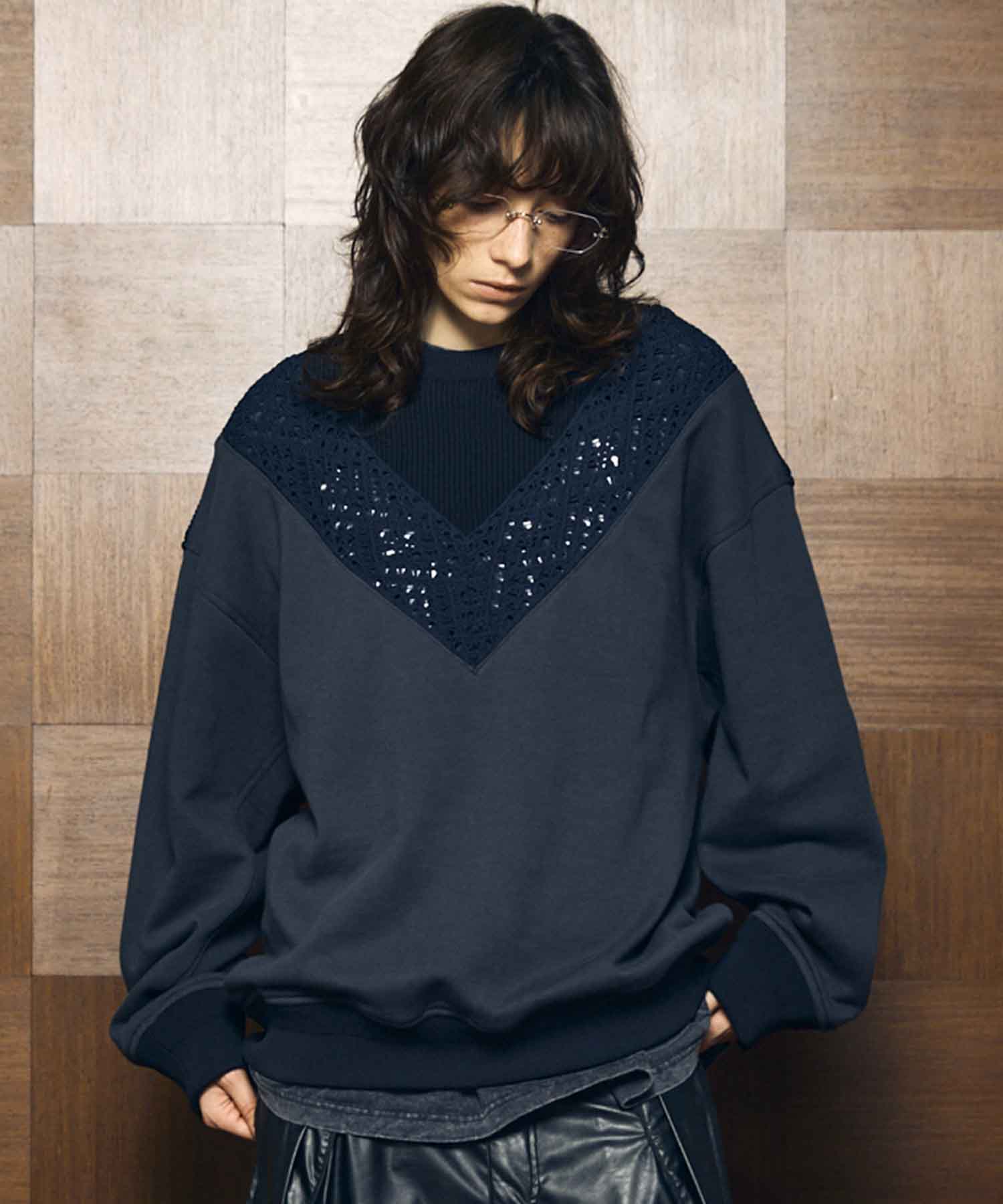 Gradation Short Length Prime-Over V-Neck Knit Pullover