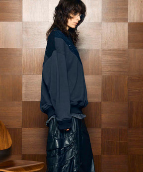 Gradation Short Length Prime-Over V-Neck Knit Pullover