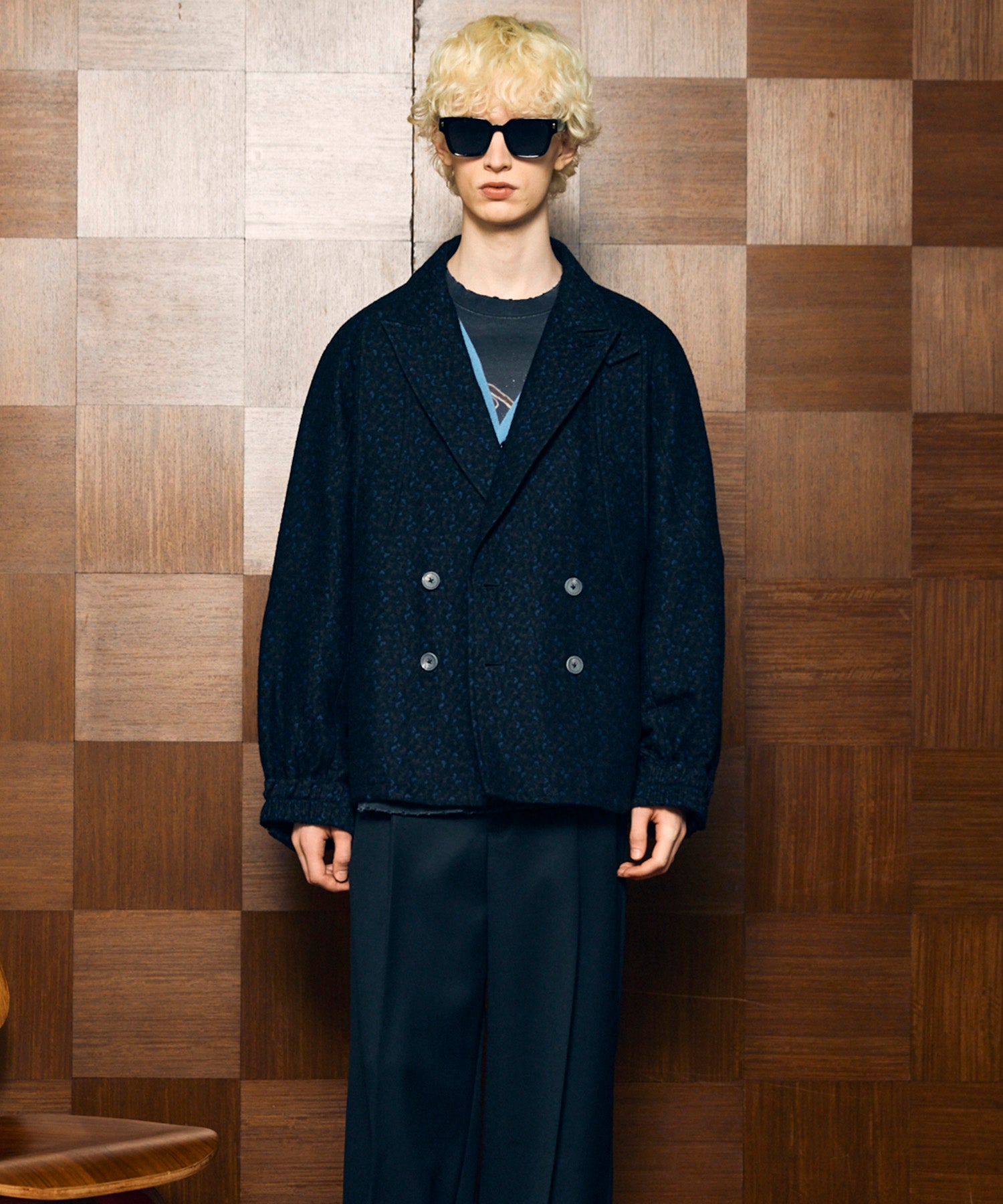 【Italian Dead Stock Fabric】Prime-Over Curved Pocket Jacket