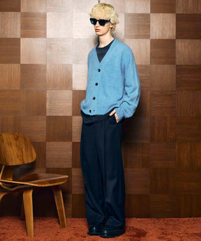 Super140 Brushed Extra Fine Merino Wool V-neck Cardigan