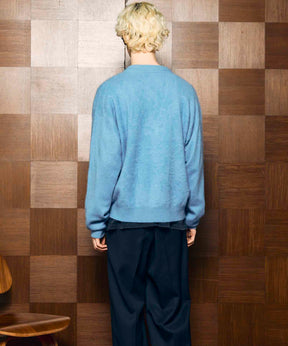 Super140 Brushed Extra Fine Merino Wool V-neck Cardigan