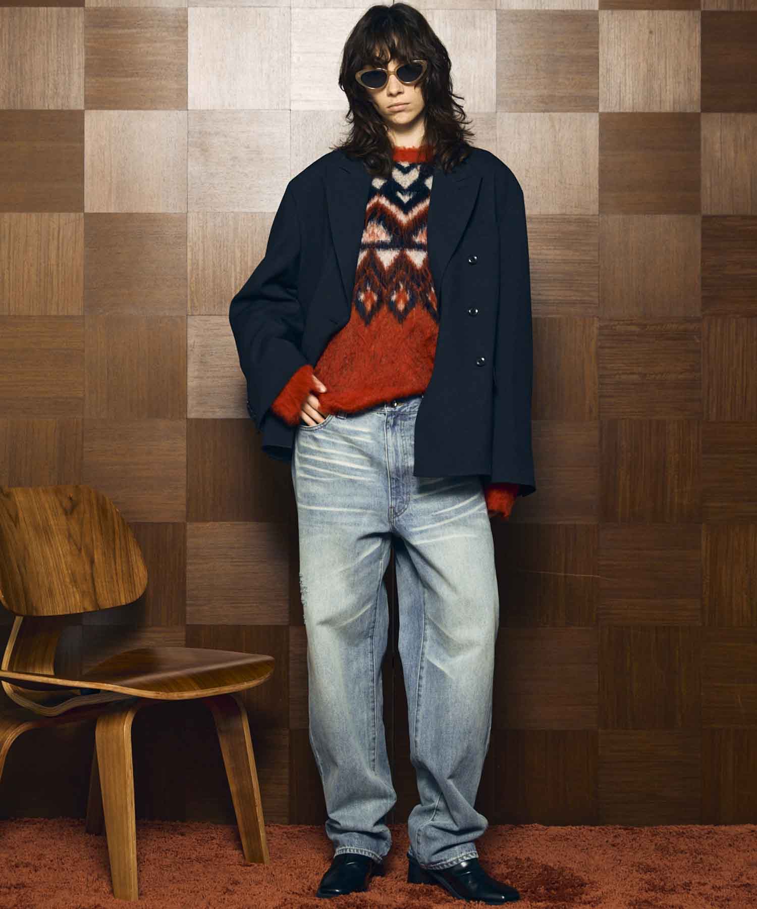 Gradation Short Length Prime-Over V-Neck Knit Pullover