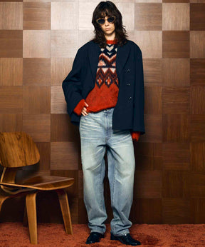 Gradation Short Length Prime-Over V-Neck Knit Pullover