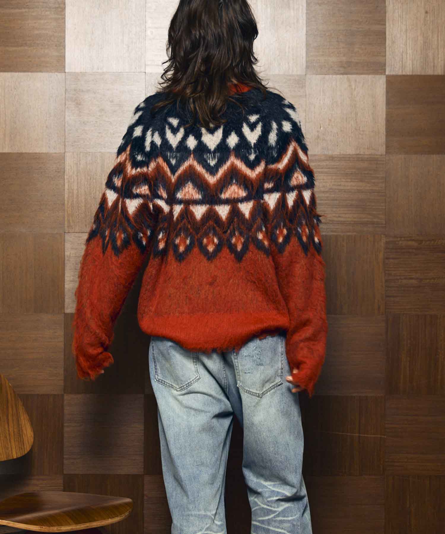 Gradation Short Length Prime-Over V-Neck Knit Pullover