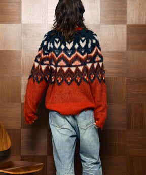 Gradation Short Length Prime-Over V-Neck Knit Pullover