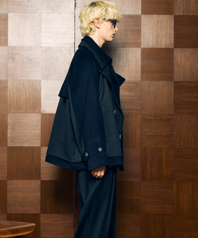 Layering Double Breasted Prime-Over Short Coat