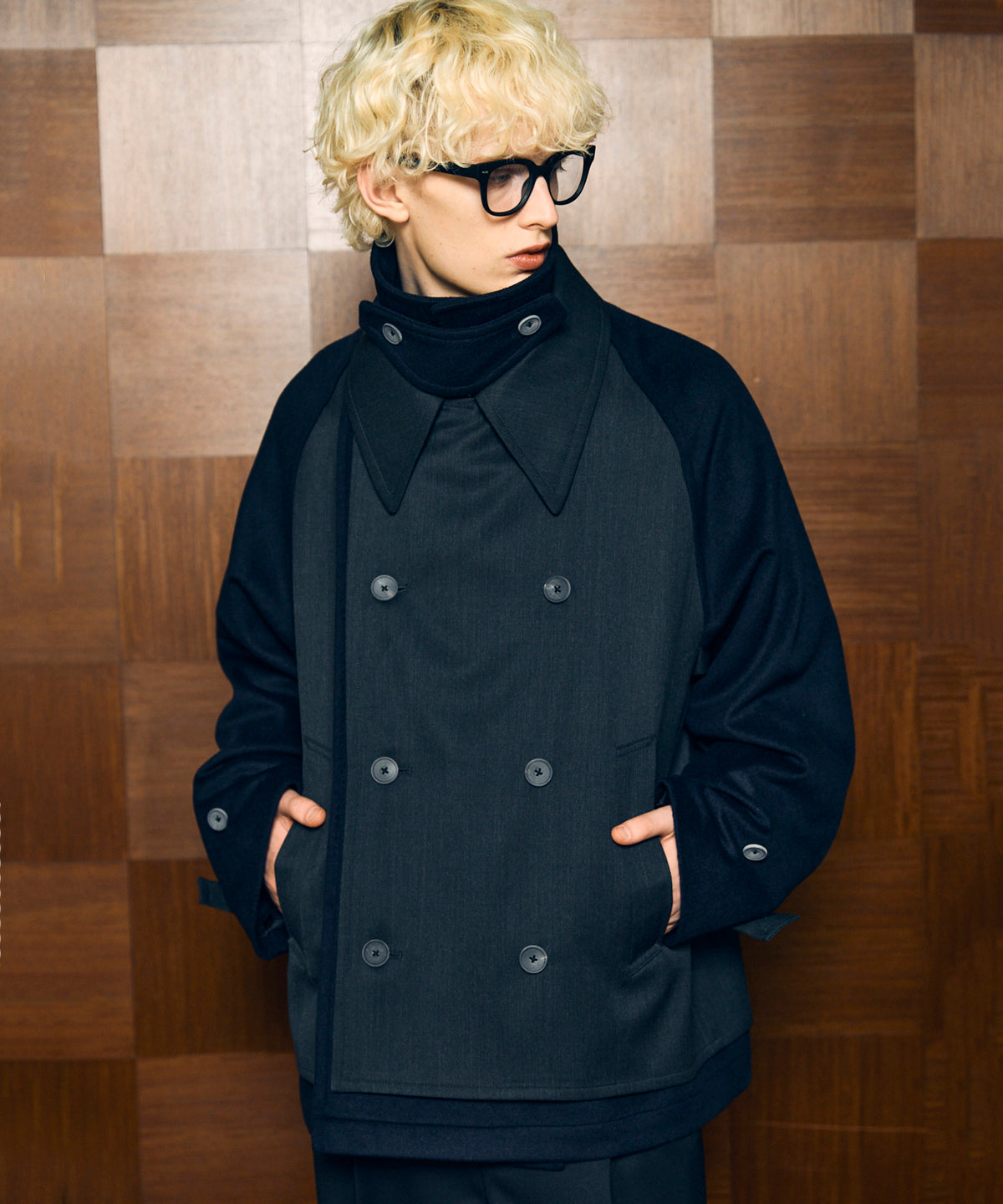 Layering Double Breasted Prime-Over Short Coat