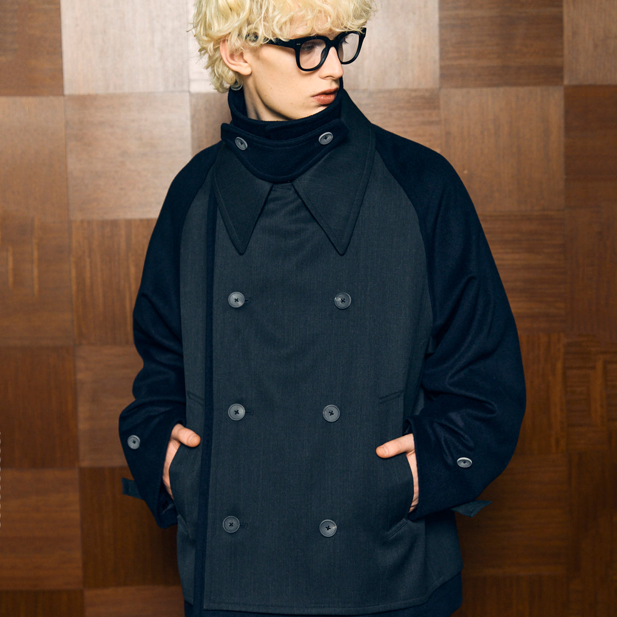 Layering Double Breasted Prime-Over Short Coat