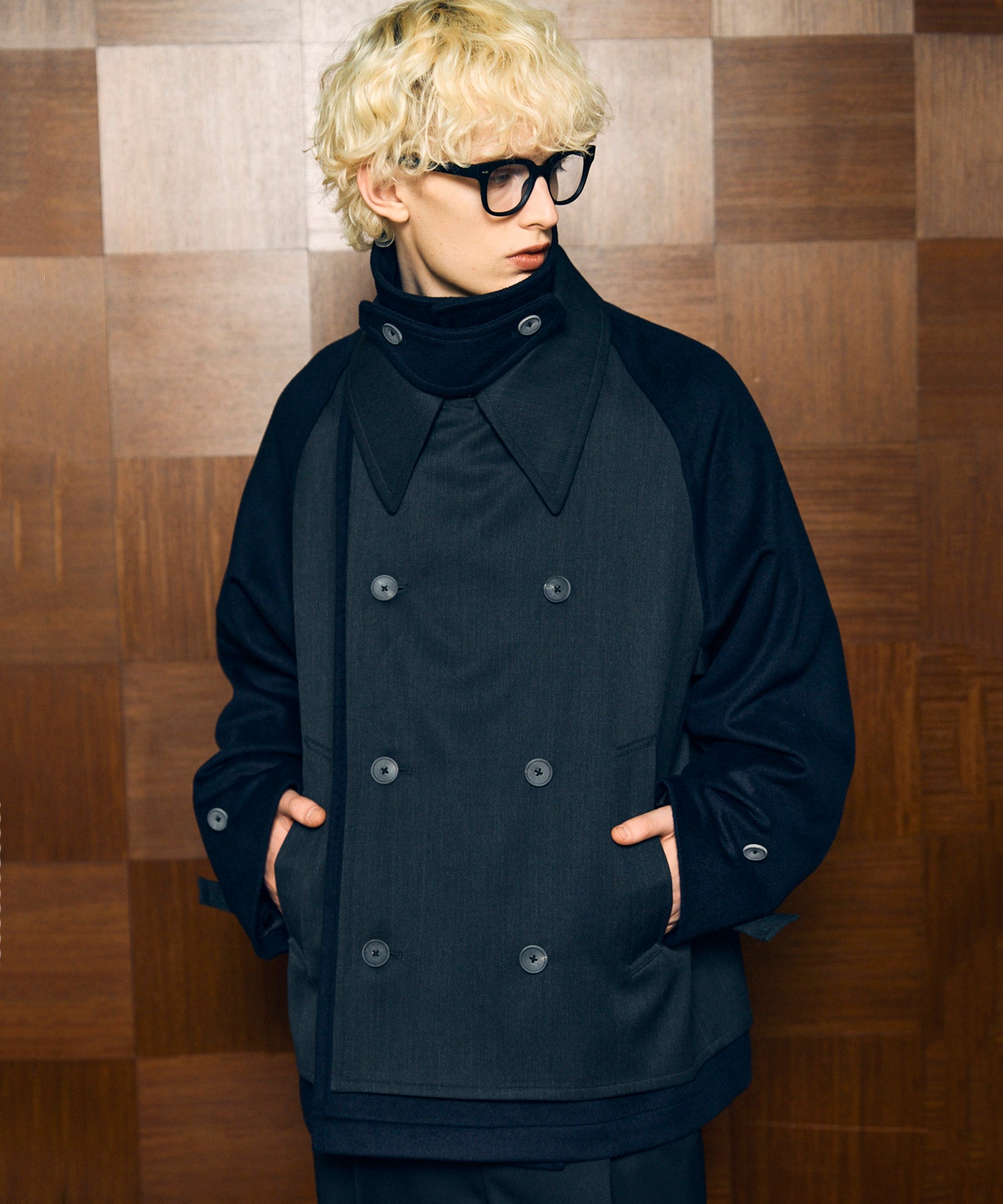 Layering Double Breasted Prime-Over Short Coat