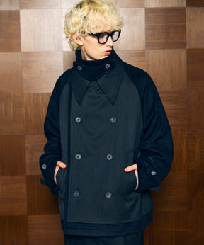 Layering Double Breasted Prime-Over Short Coat