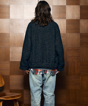 【Italian Dead Stock Fabric】Prime-Over Curved Pocket Blouson