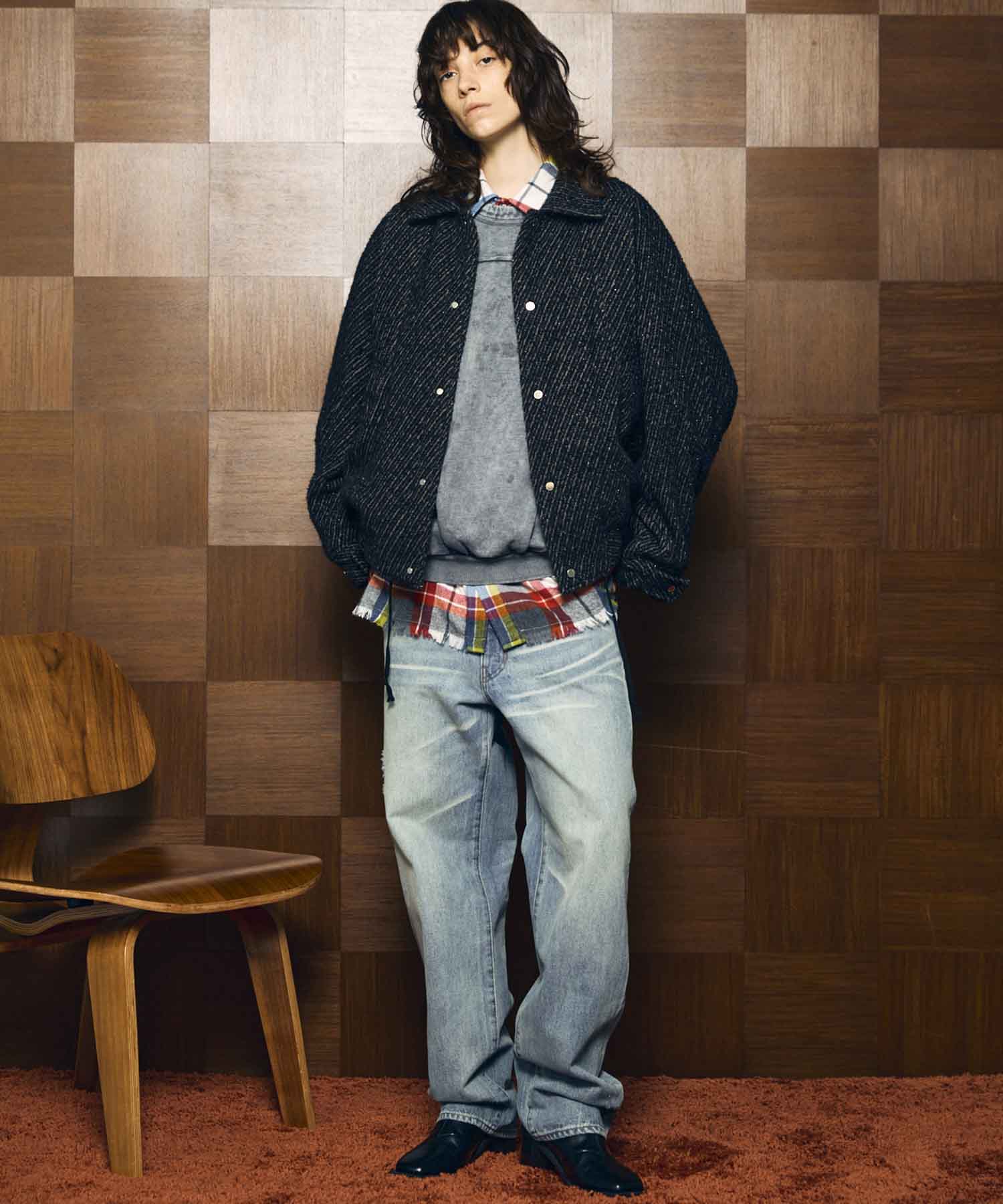 ストラスブルゴ　LOURNEYMAN　デニム調ジャンパー　定価約5万円 ストラスブルゴLOURNEYMANデニム調ジャンパー定価約5万円