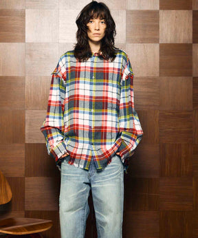 [Sales open at 12:00 pm on Saturday, September 13th] [Italian Dead Stock Fabric] Prime-Over Cut Off Shirts