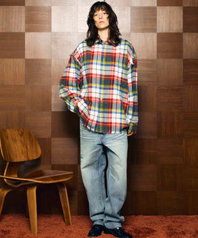 [Sales open at 12:00 pm on Saturday, September 13th] [Italian Dead Stock Fabric] Prime-Over Cut Off Shirts