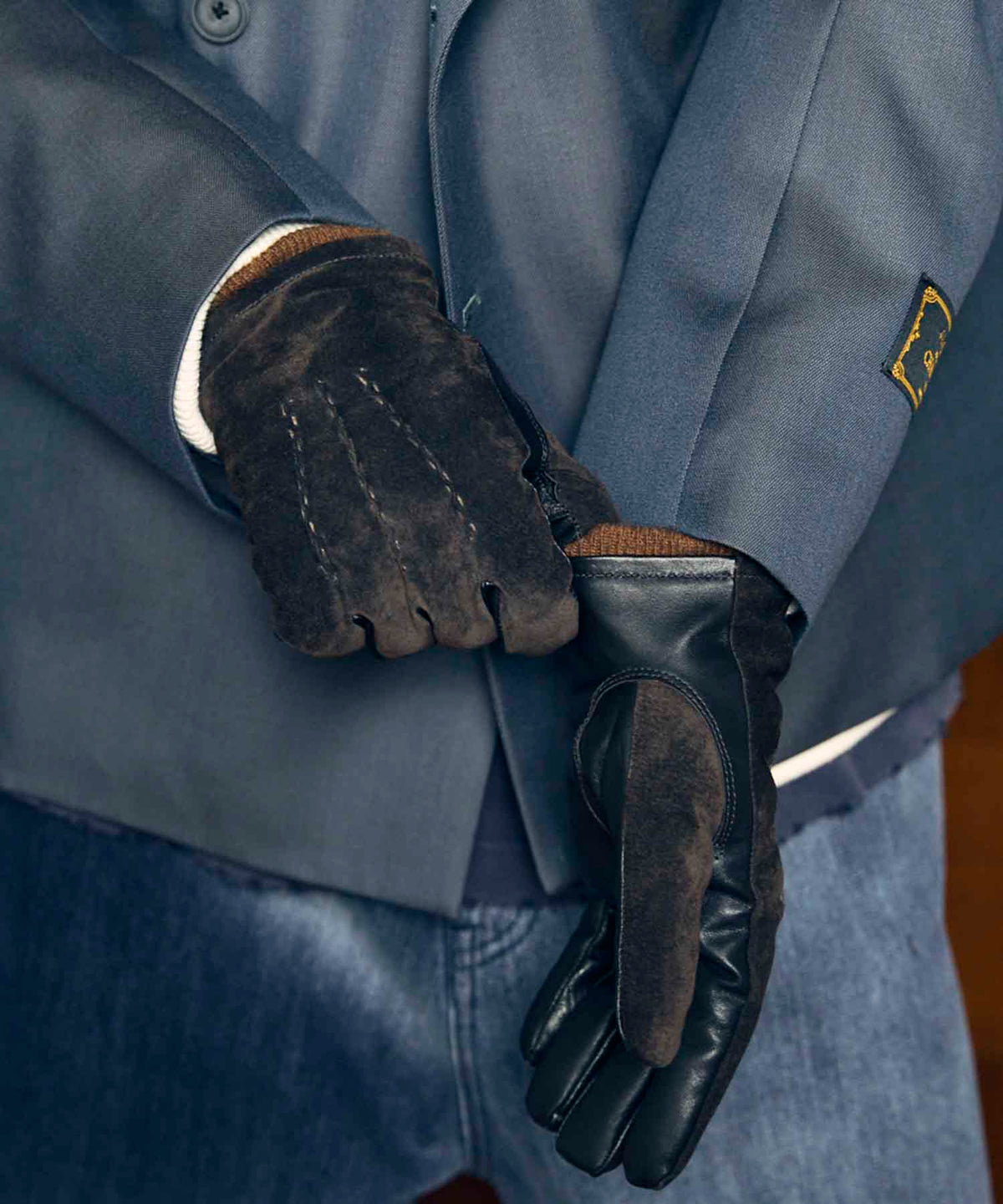 Pig Suede x Goat Leather Gloves