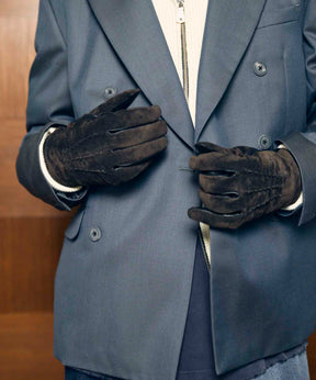 猪绒面革X山羊皮手套