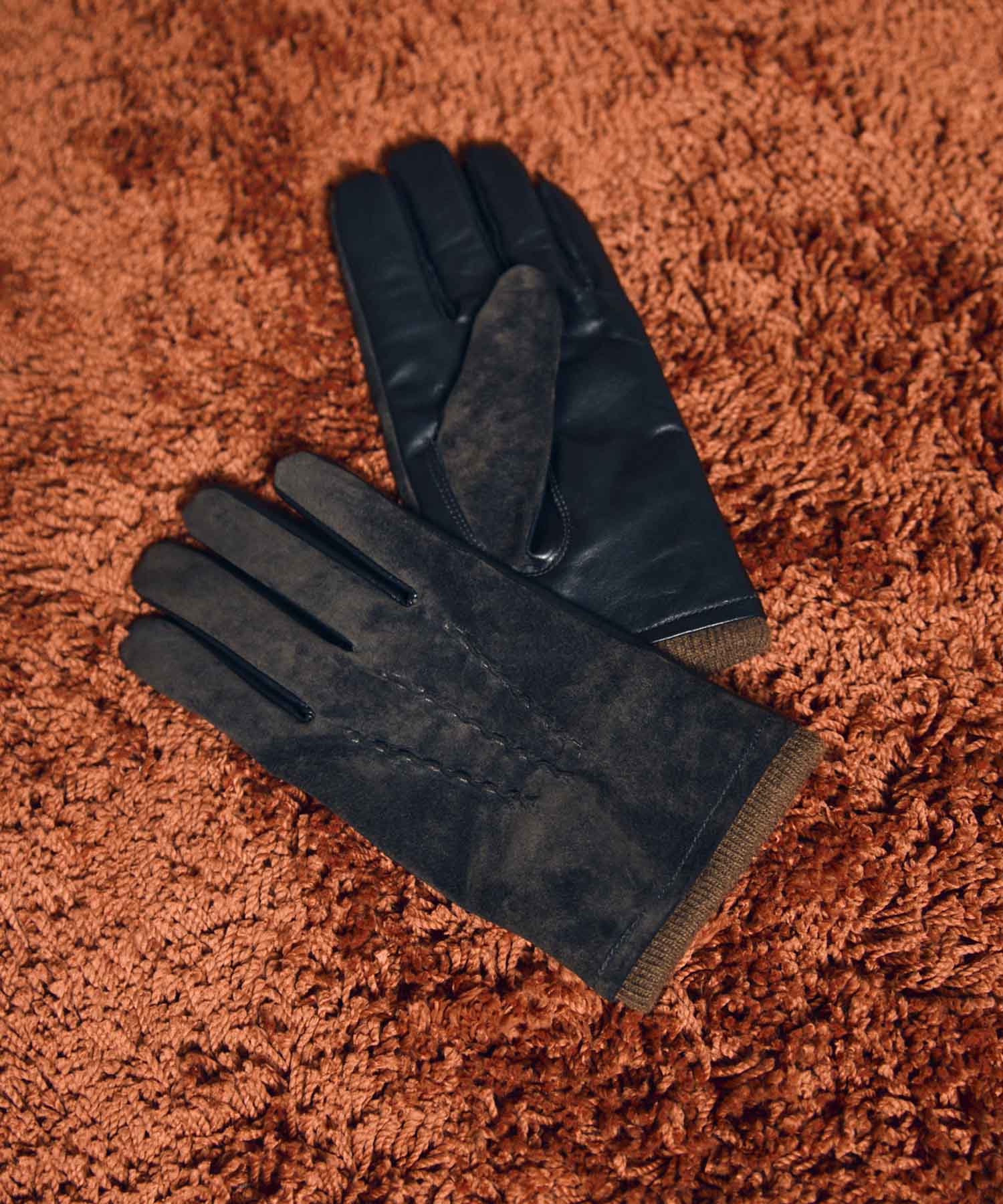 猪绒面革X山羊皮手套