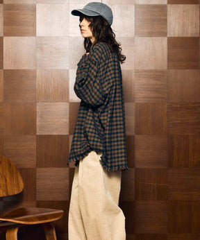 [Sales open at 12:00 pm on Saturday, September 13th] [Italian Dead Stock Fabric] Prime-Over Cut Off Shirts