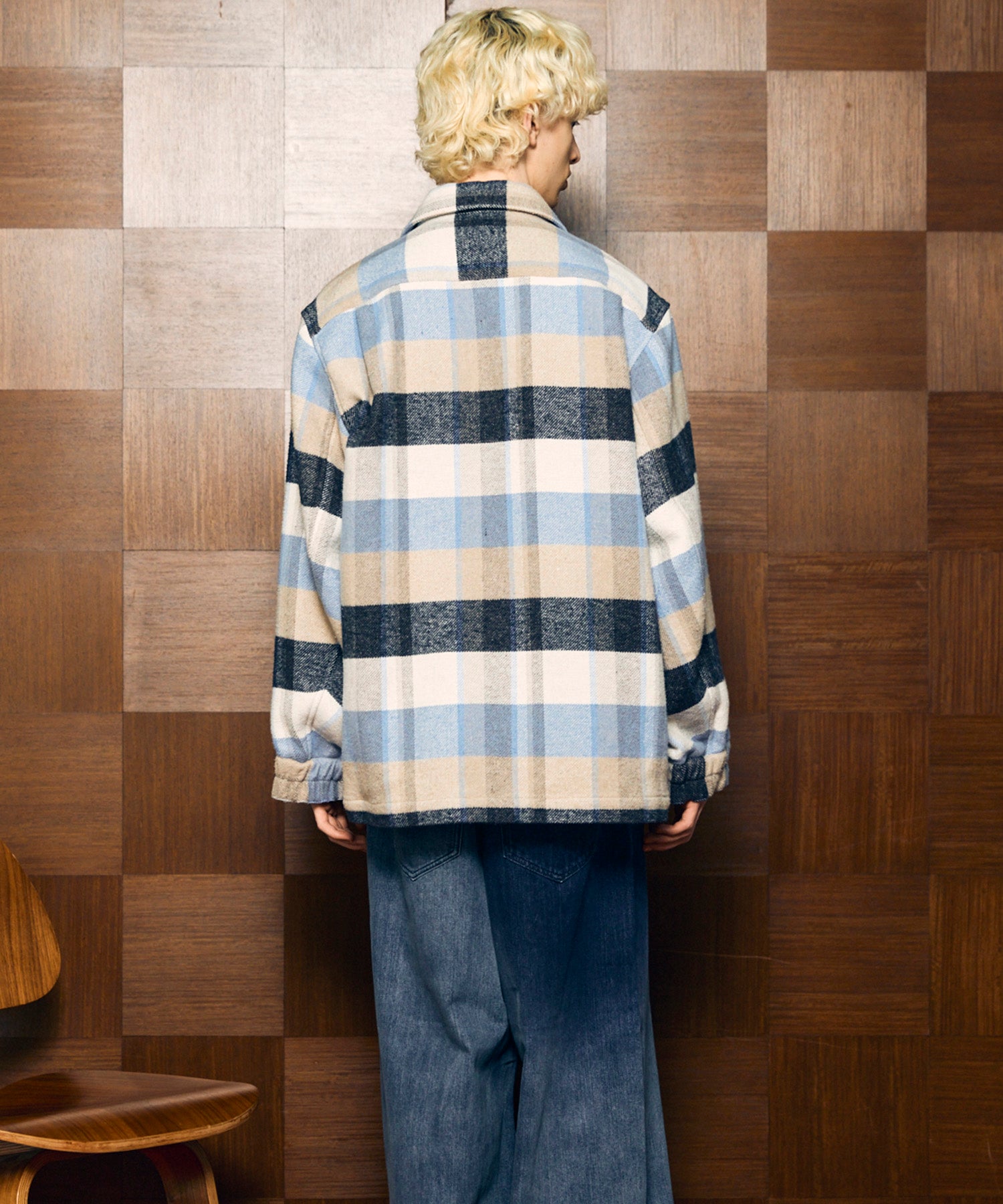 【Italian Dead Stock Fabric】Prime-Over Regular Collar Heavy-Weight Flannel Shirt