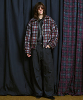 [Italian Dead Stock Fabric] Prime-Over Switching Stand Blouson