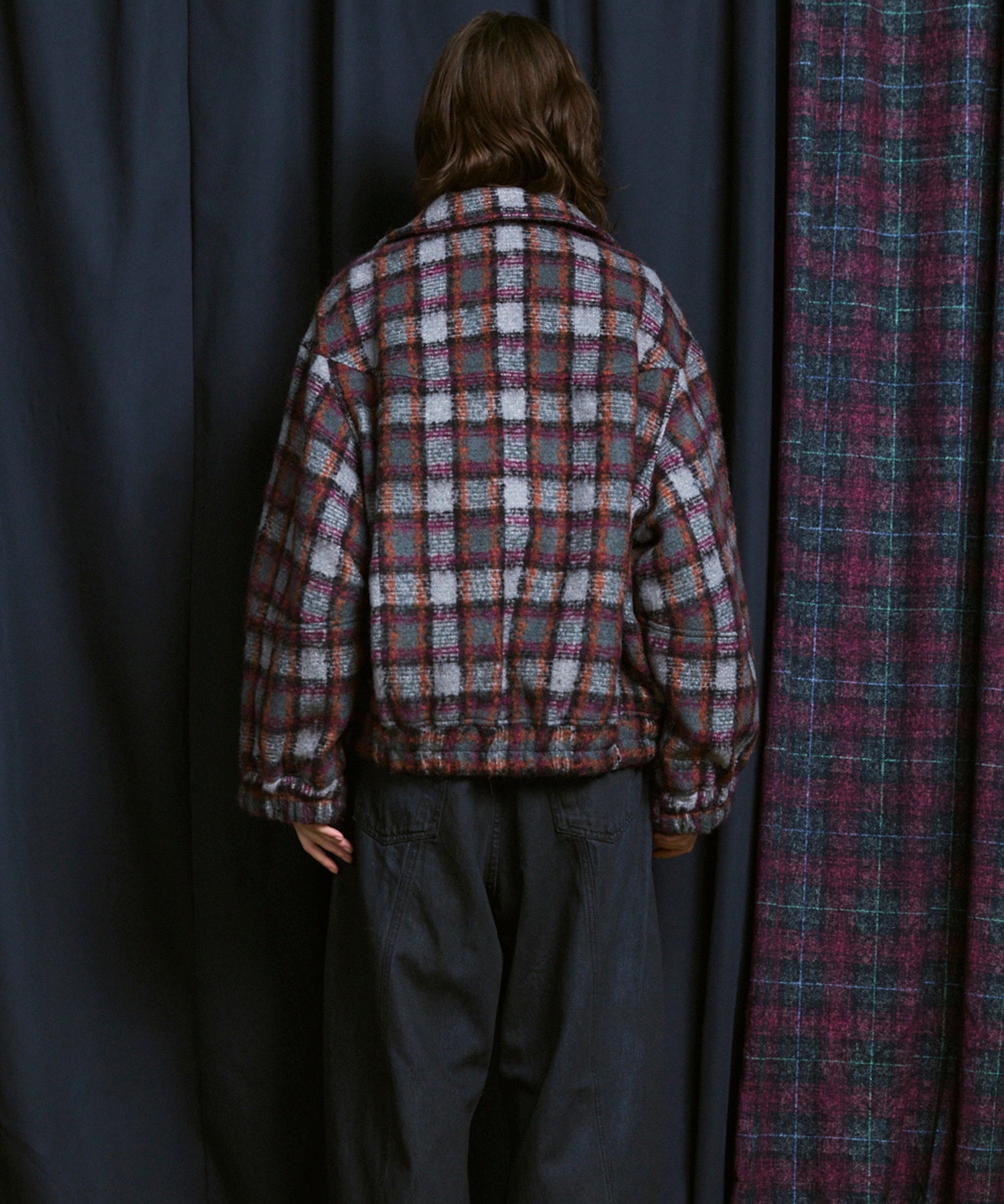 [Italian Dead Stock Fabric] Prime-Over Switching Stand Blouson