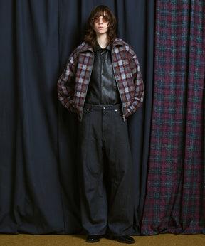 Artificial Leather Prime-Over Shirt Blouson