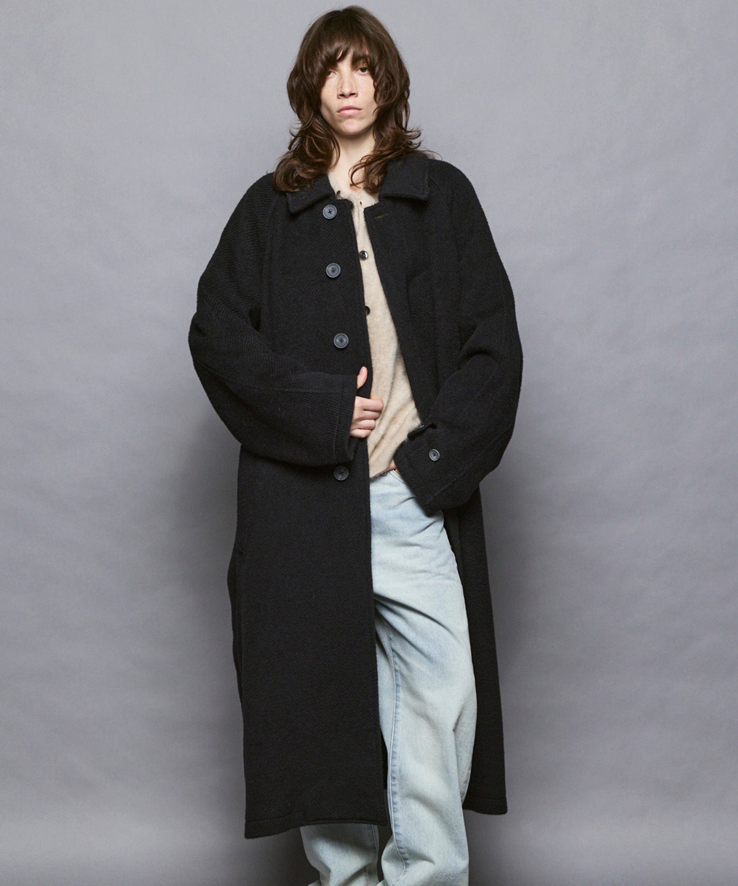 【Italian Dead Stock Fabric】Prime-Over Balmachan Coat