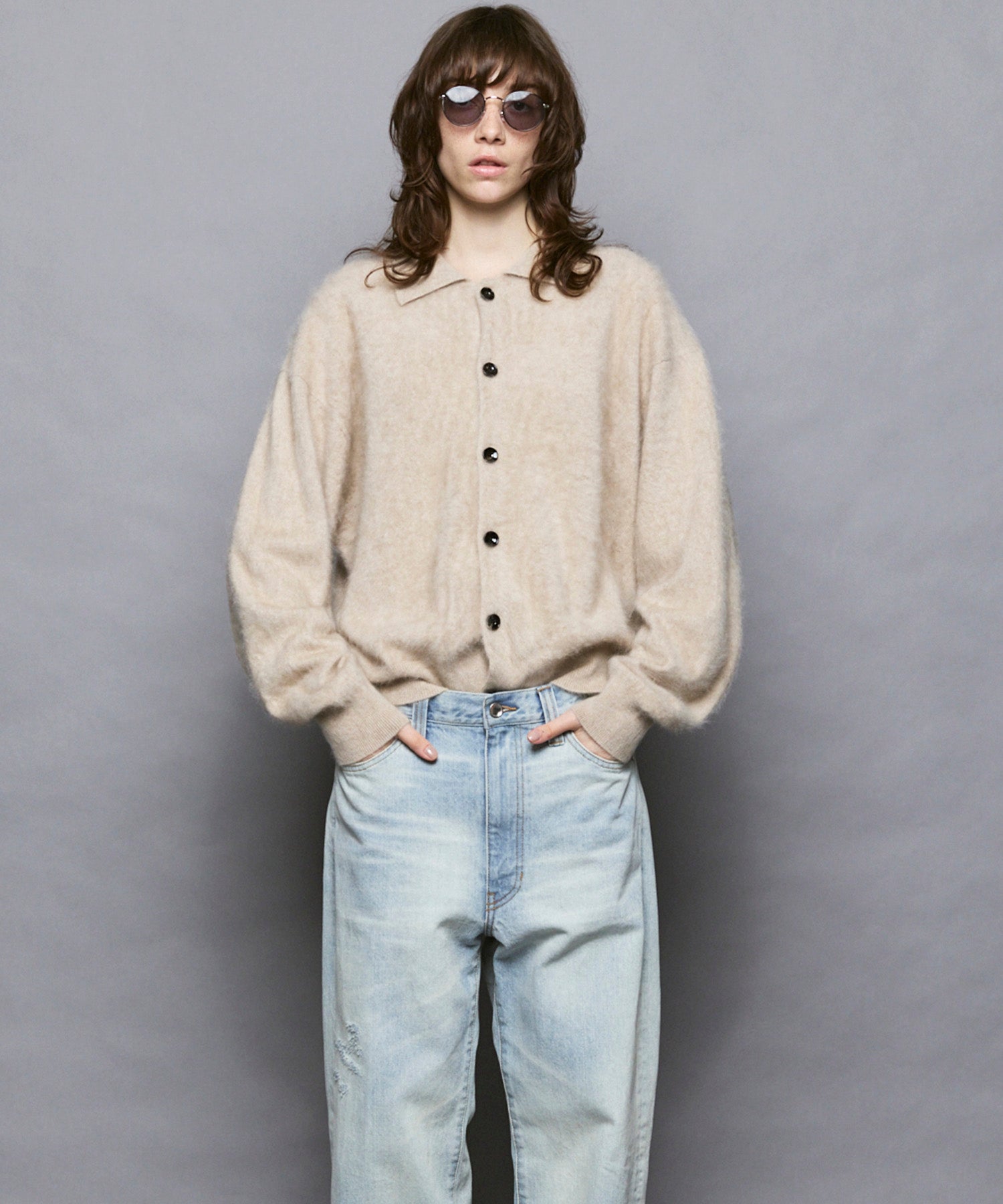 [25AW PRE-ORDER] Rug Pattern Mall Yarn Jacquard Prime-Over Crew Neck Knit Pullover