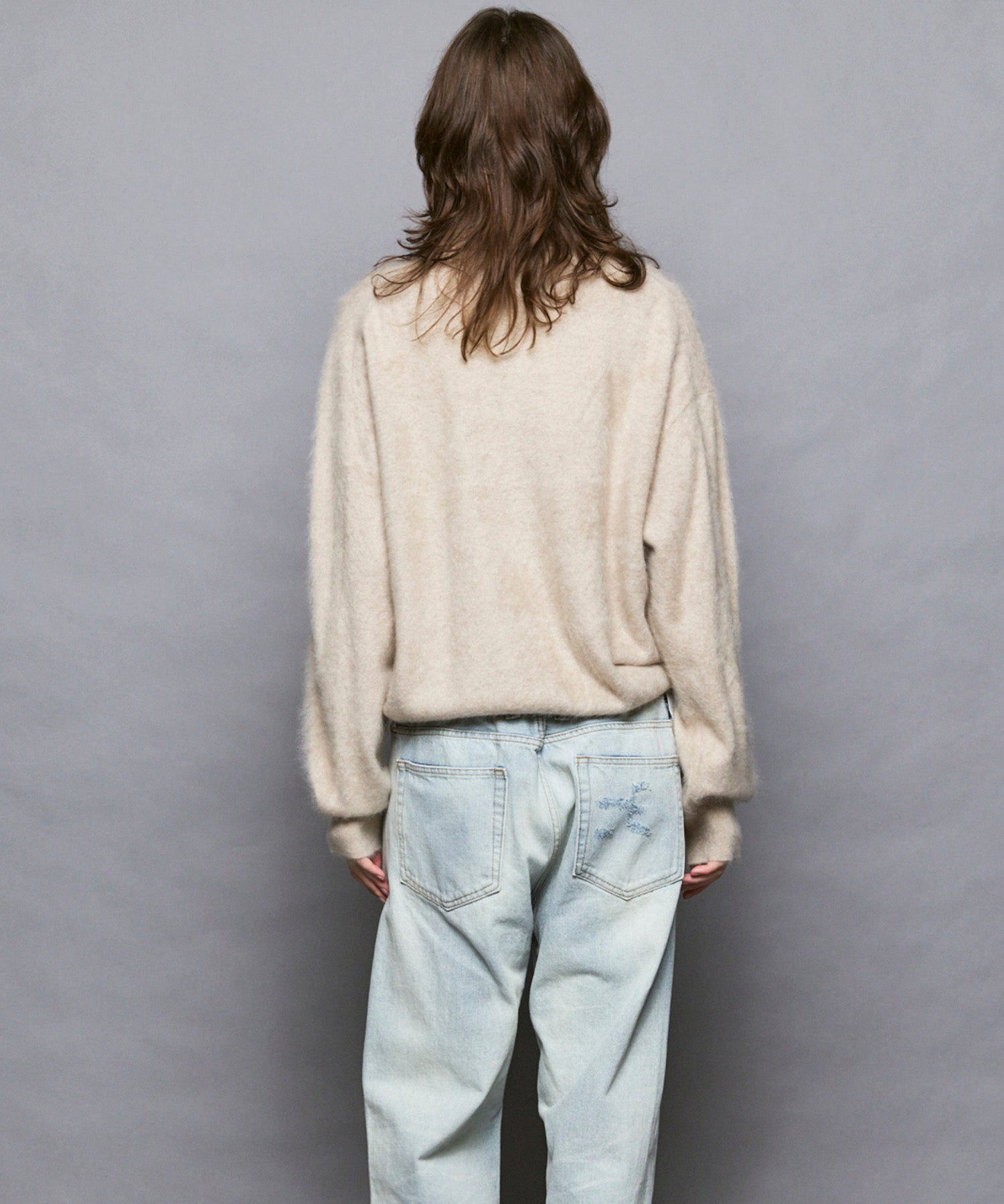 [25AW PRE-ORDER] Rug Pattern Mall Yarn Jacquard Prime-Over Crew Neck Knit Pullover