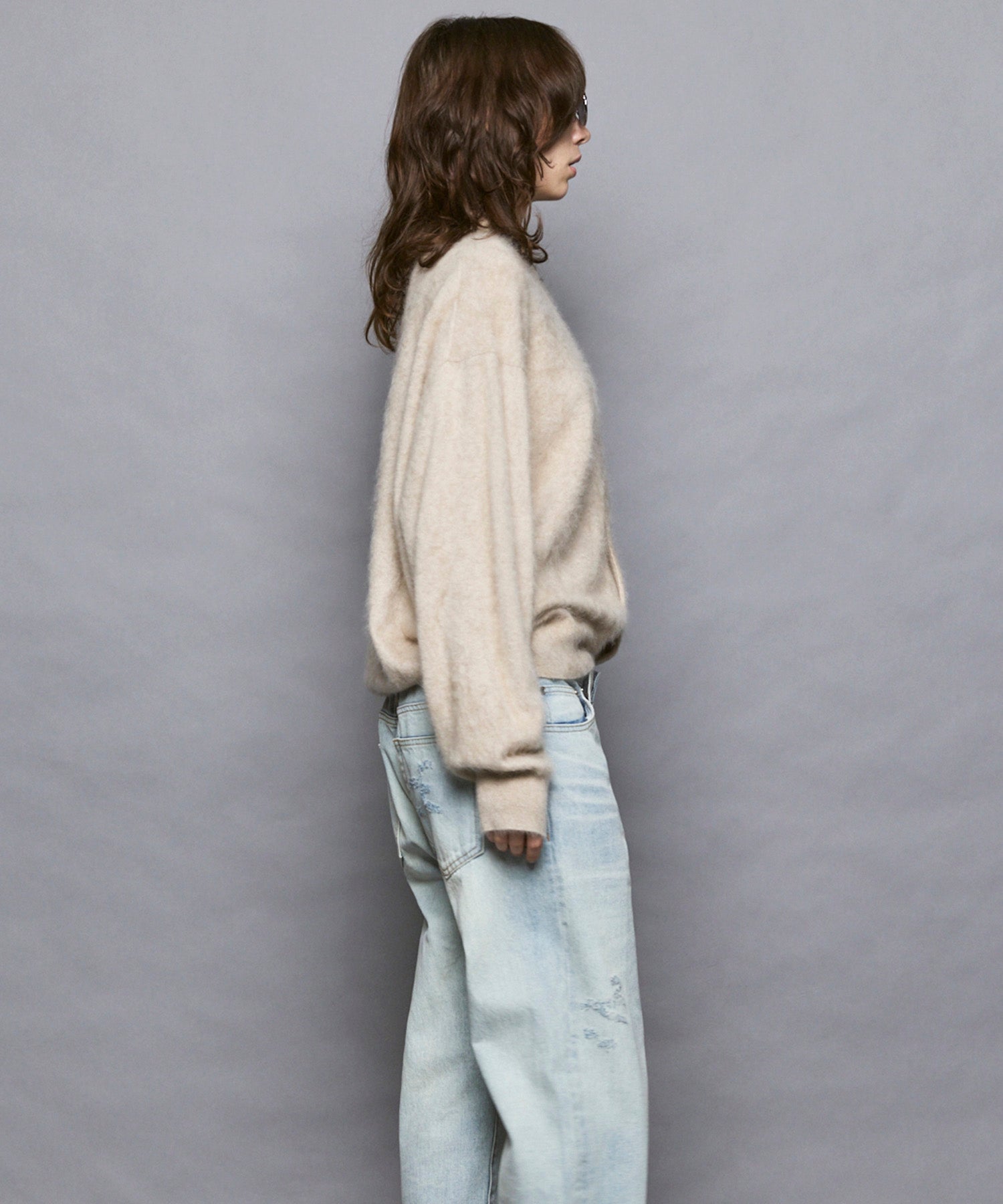 [25AW PRE-ORDER] Rug Pattern Mall Yarn Jacquard Prime-Over Crew Neck Knit Pullover