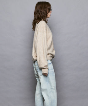 [25AW PRE-ORDER] Rug Pattern Mall Yarn Jacquard Prime-Over Crew Neck Knit Pullover