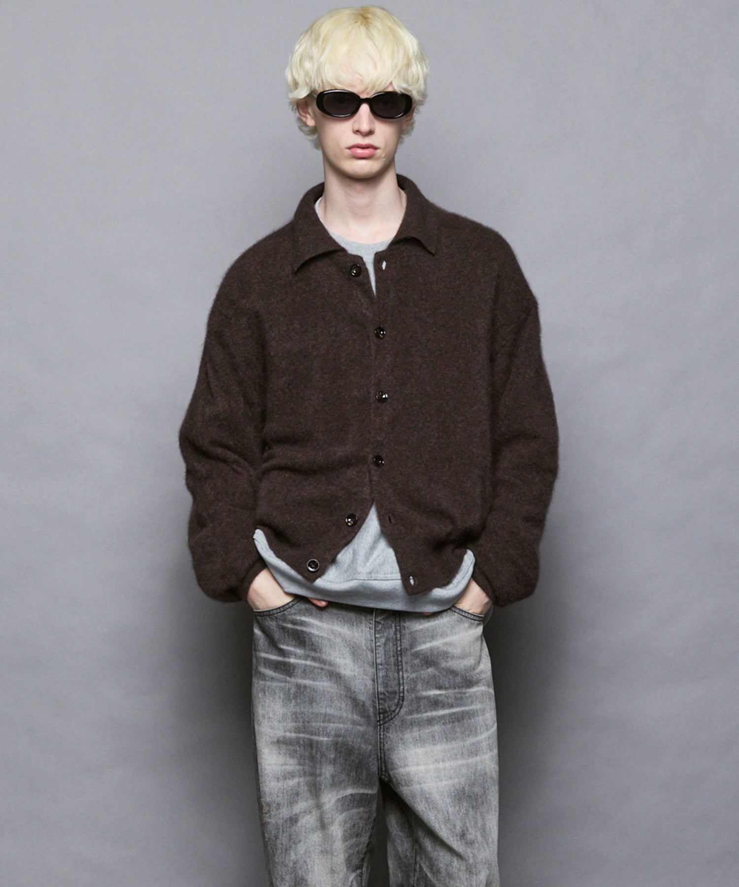 [25AW PRE-ORDER] Rug Pattern Mall Yarn Jacquard Prime-Over Crew Neck Knit Pullover
