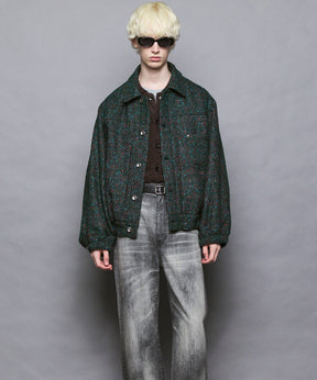 [Italian Dead Stock Fabric] Prime-Over Switching Stand Blouson