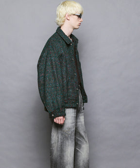 [Italian Dead Stock Fabric] Prime-Over Switching Stand Blouson