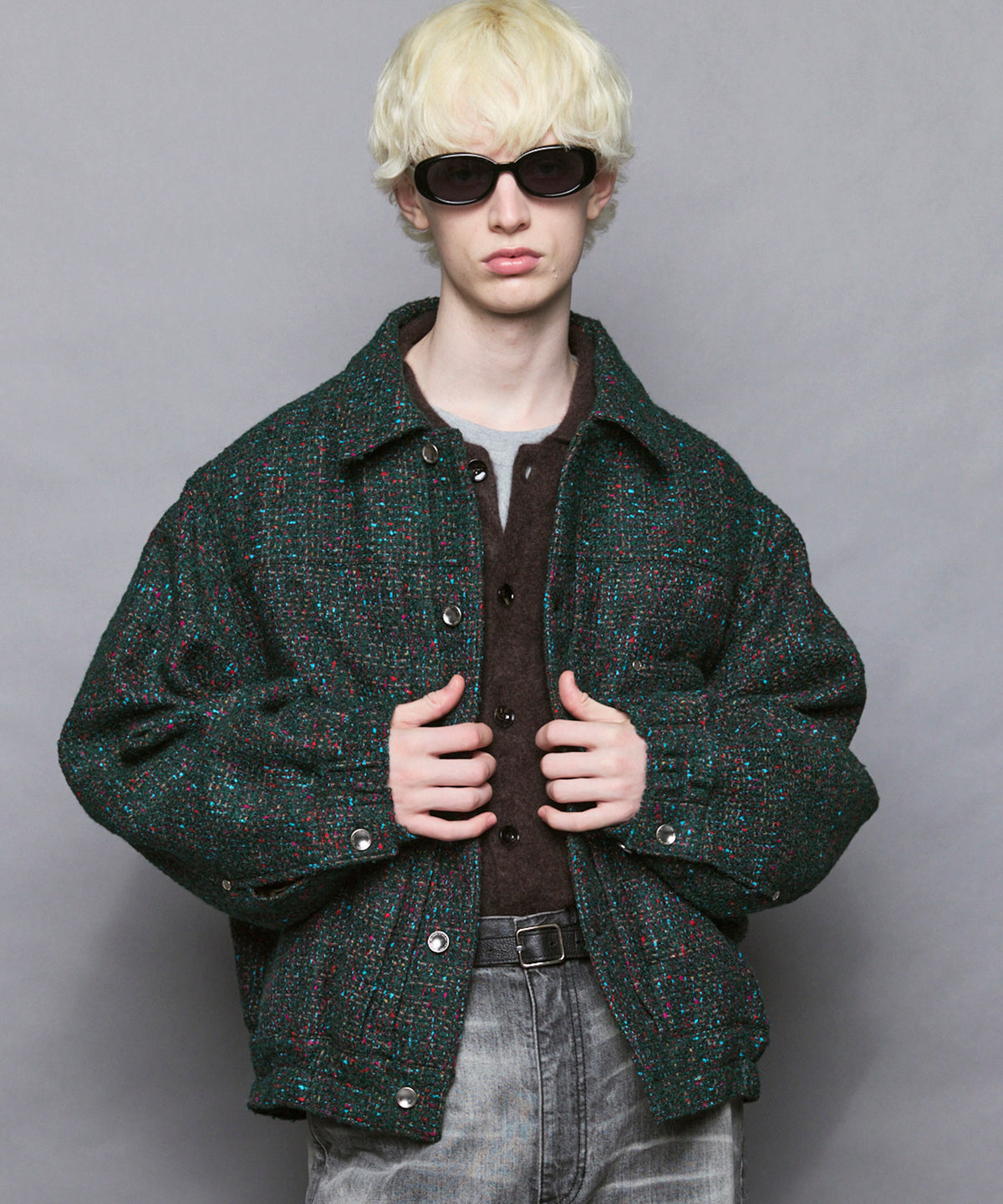 【Italian Dead Stock Fabric】Prime-Over Trucker Jacket