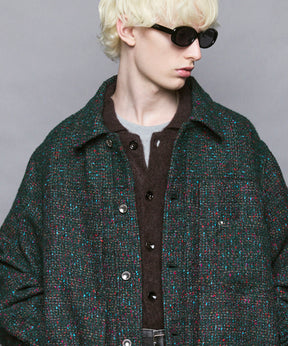 [Italian Dead Stock Fabric] Prime-Over Switching Stand Blouson