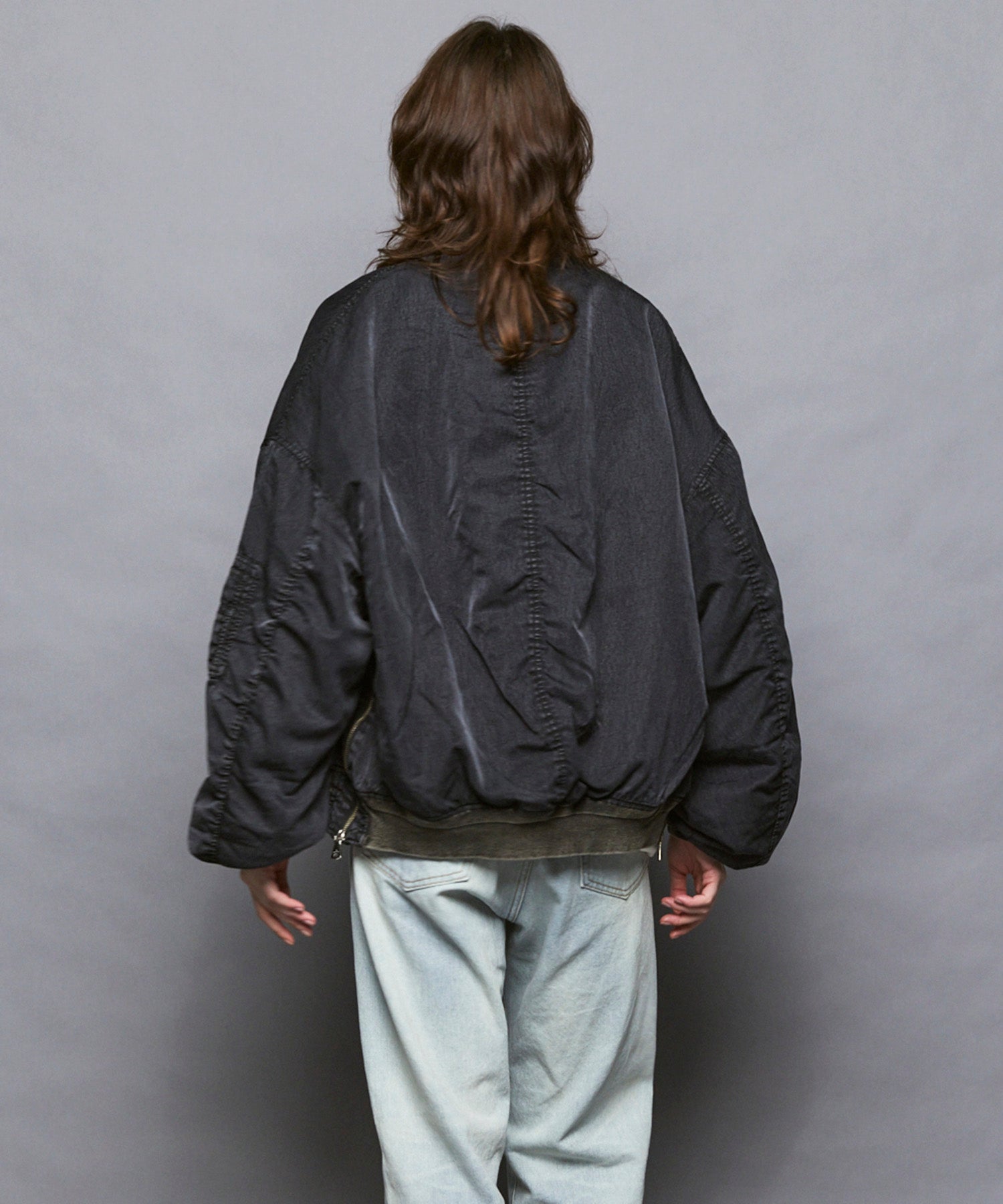 Prime-Over Vintage Like Nylon MA-1 Bomber Jacket