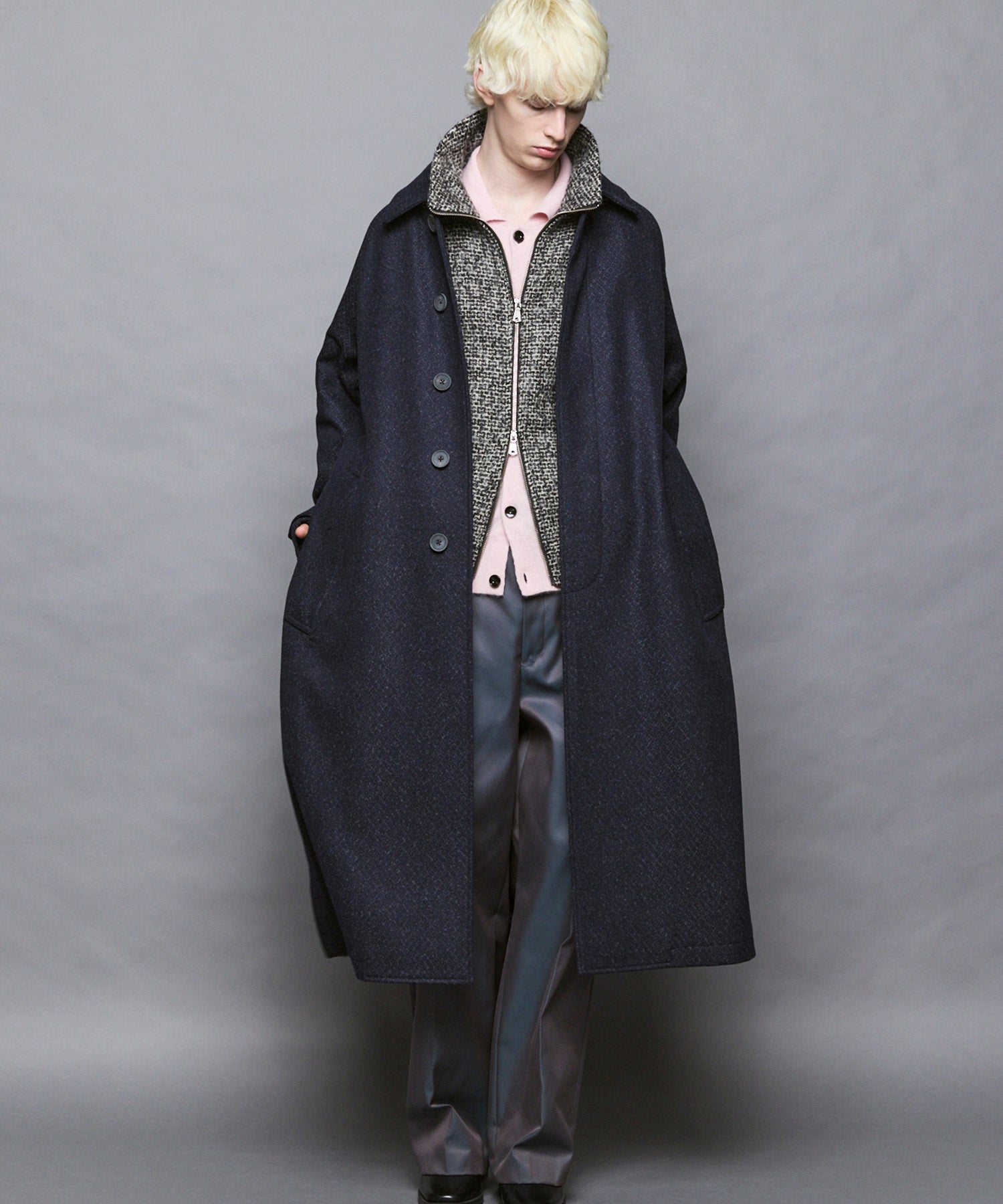 【Italian Dead Stock Fabric】Prime-Over Balmachan Coat