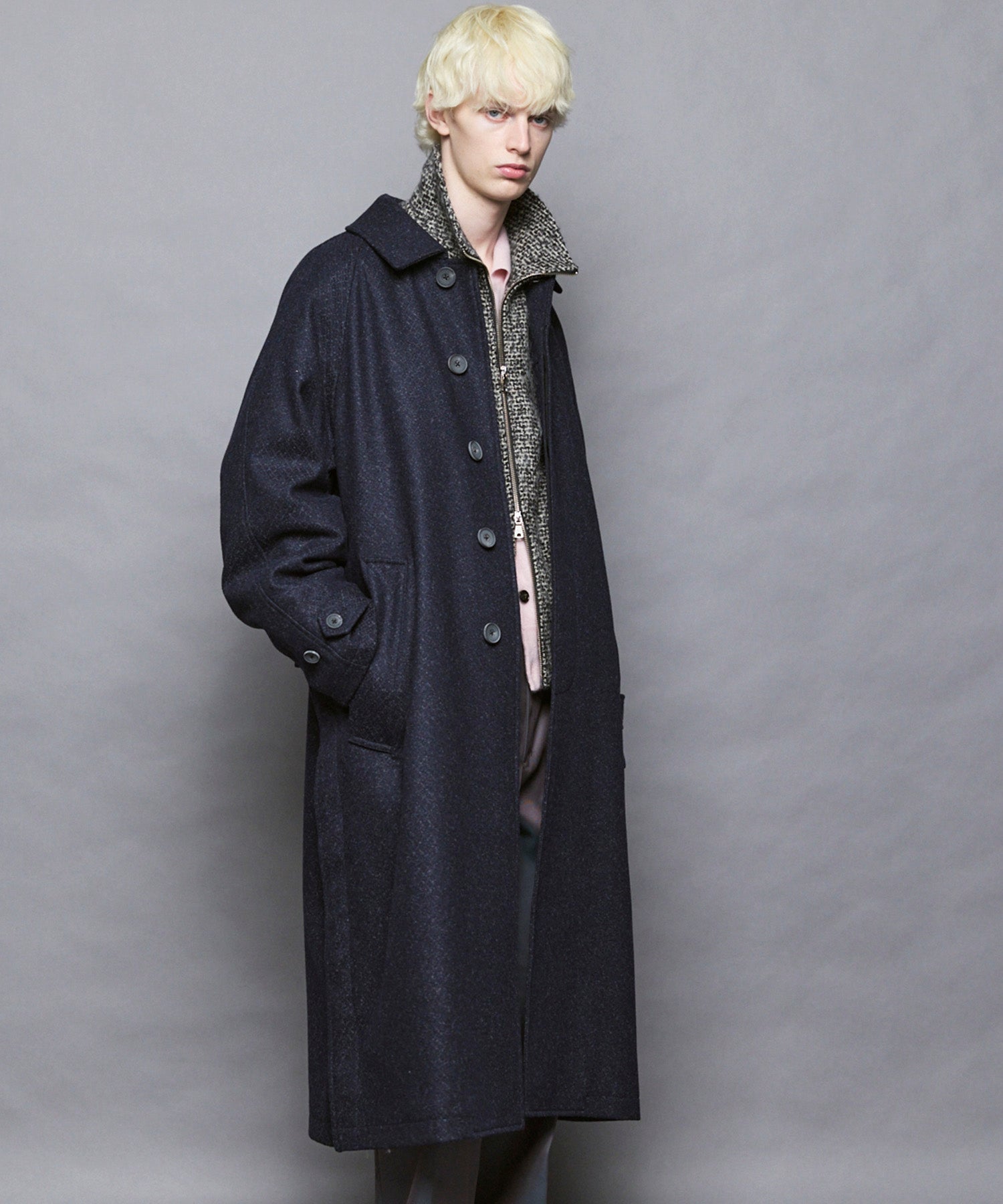 【Italian Dead Stock Fabric】Prime-Over Balmachan Coat