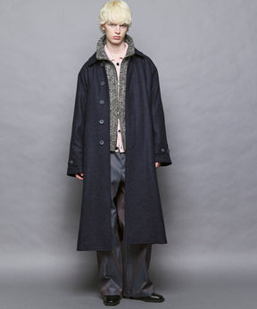 [25AW PRE-ORDER] Rug Pattern Mall Yarn Jacquard Prime-Over Crew Neck Knit Pullover