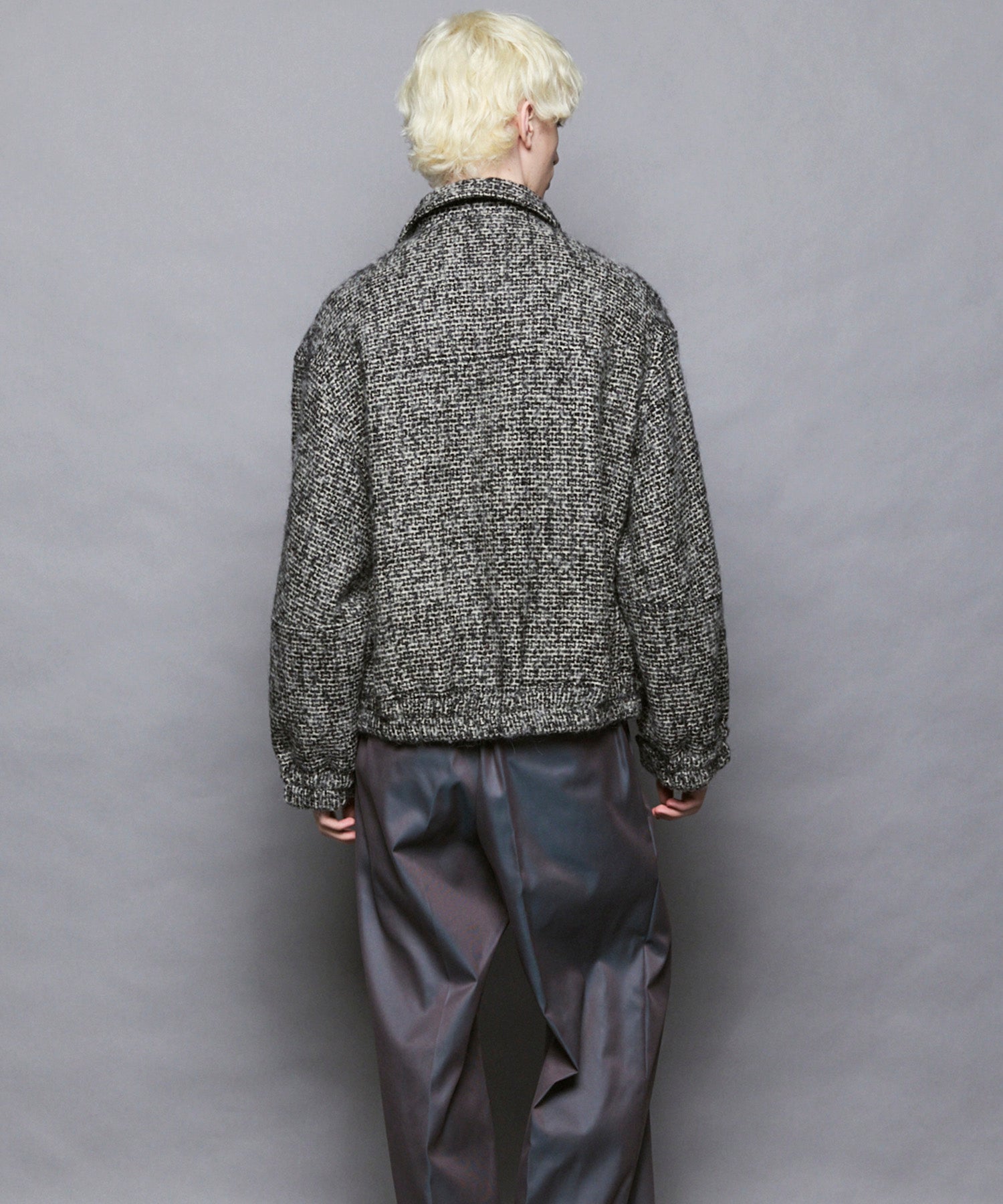 [Italian Dead Stock Fabric] Prime-Over Switching Stand Blouson