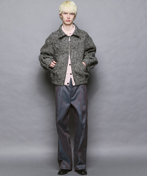 [25AW PRE-ORDER] Rug Pattern Mall Yarn Jacquard Prime-Over Crew Neck Knit Pullover