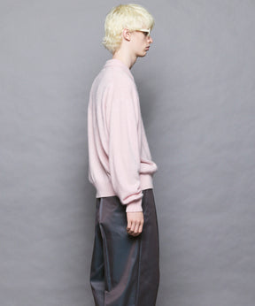 [25AW PRE-ORDER] Rug Pattern Mall Yarn Jacquard Prime-Over Crew Neck Knit Pullover